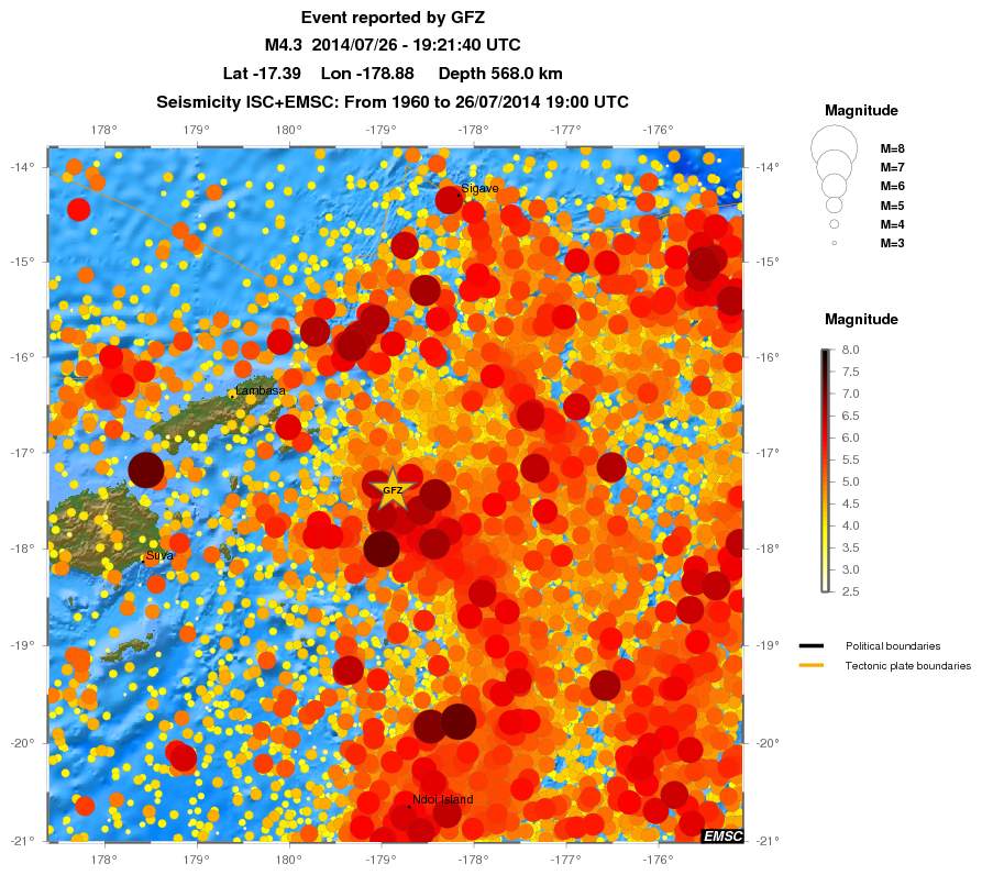 regional magnitude historical seismicity