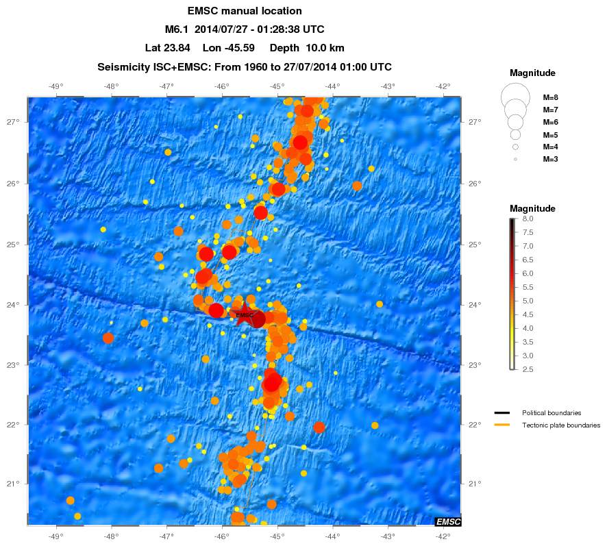 regional magnitude historical seismicity