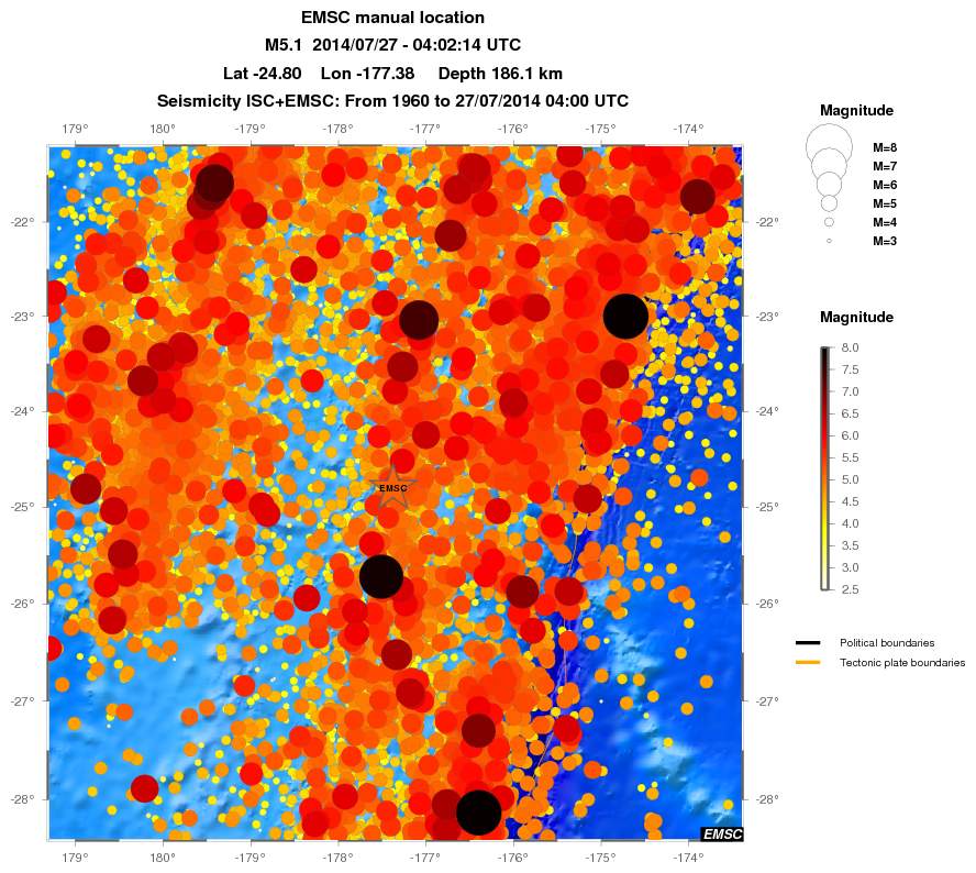 regional magnitude historical seismicity