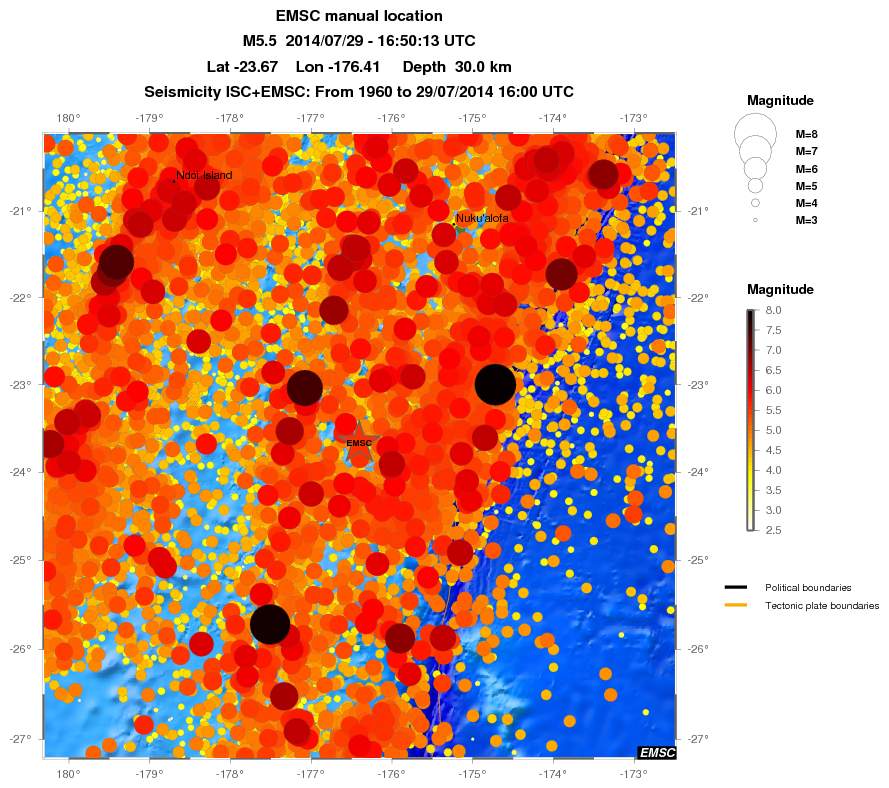 regional magnitude historical seismicity