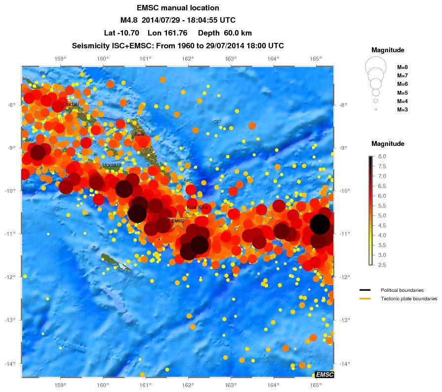 regional magnitude historical seismicity