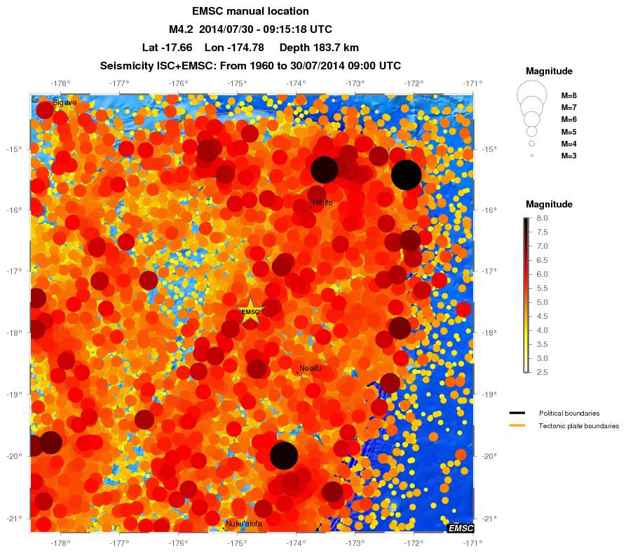 regional magnitude historical seismicity