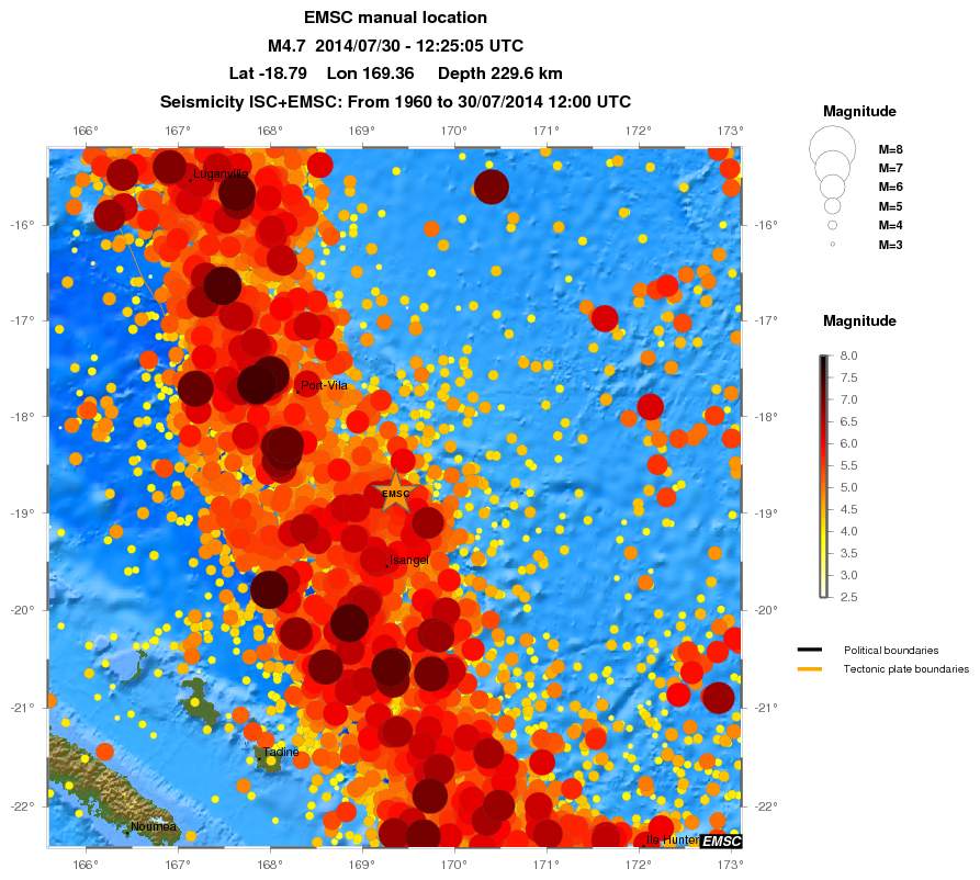 regional magnitude historical seismicity
