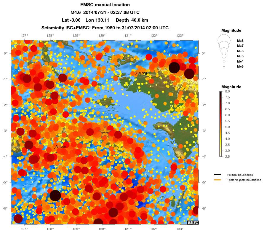 regional magnitude historical seismicity