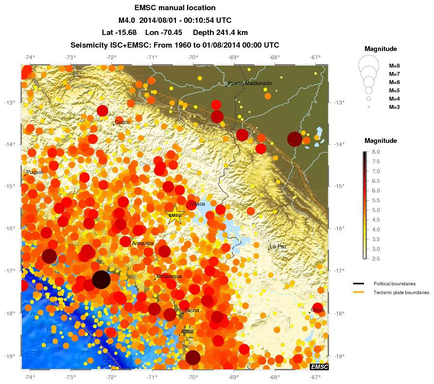 regional magnitude historical seismicity