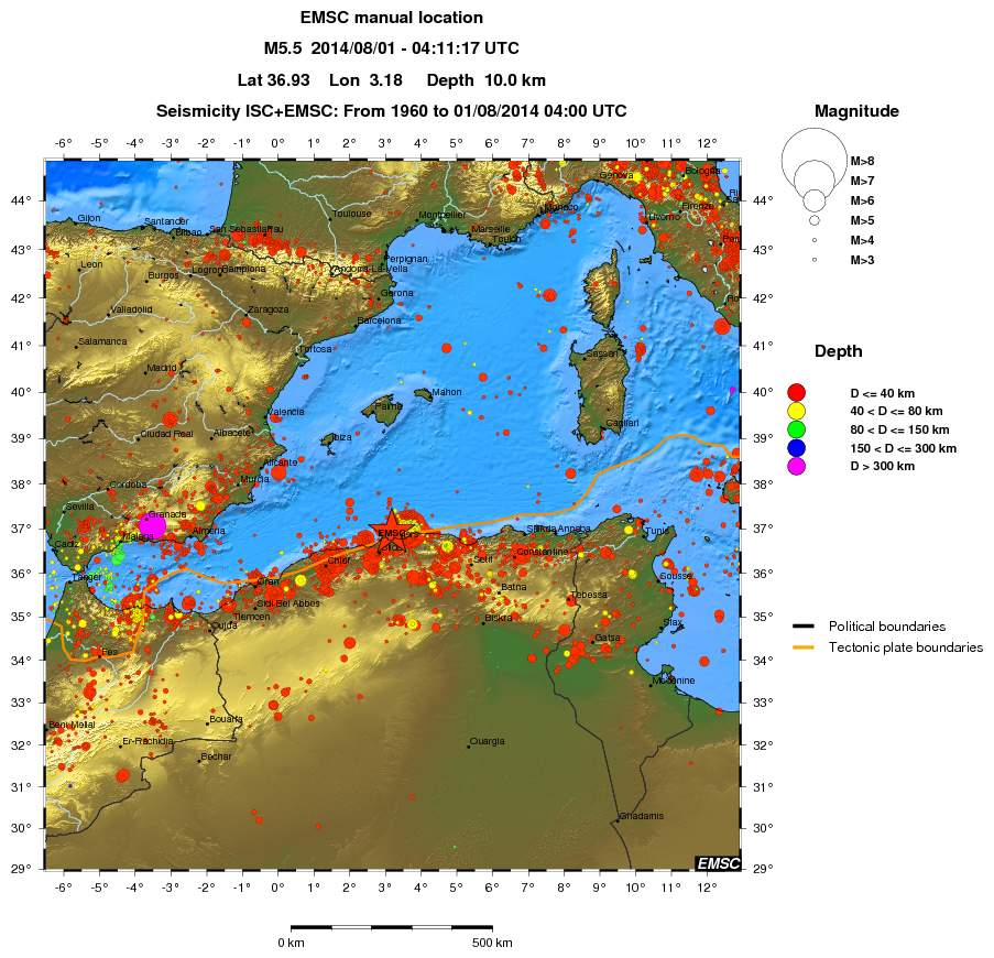 wide historical seismicity