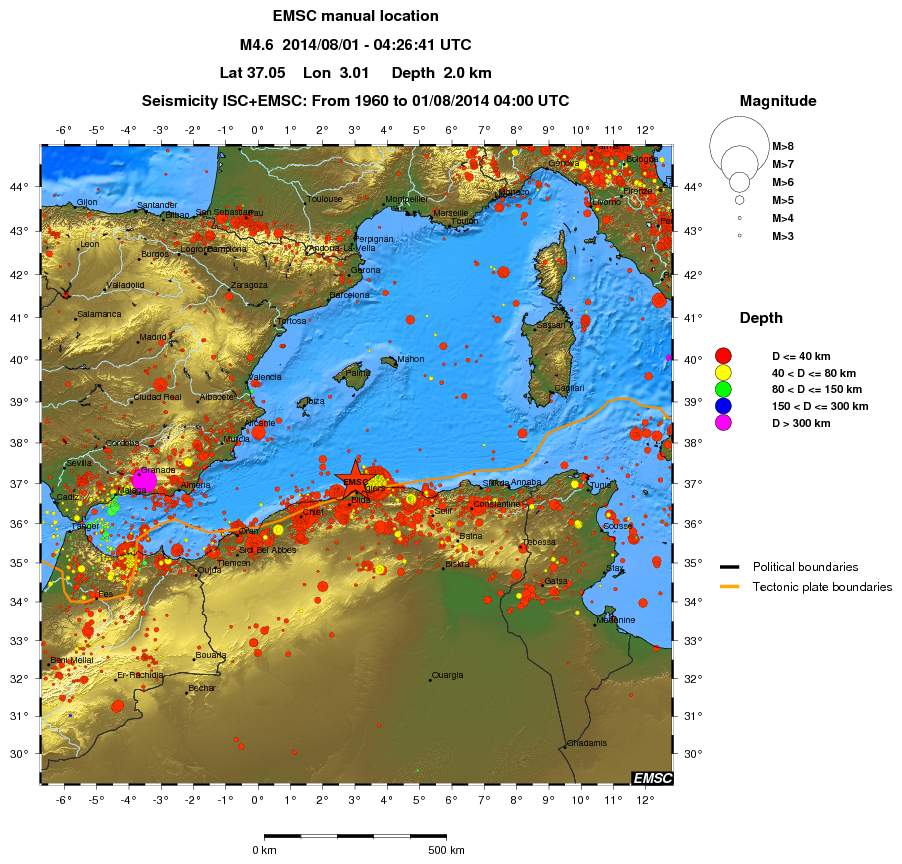 wide historical seismicity