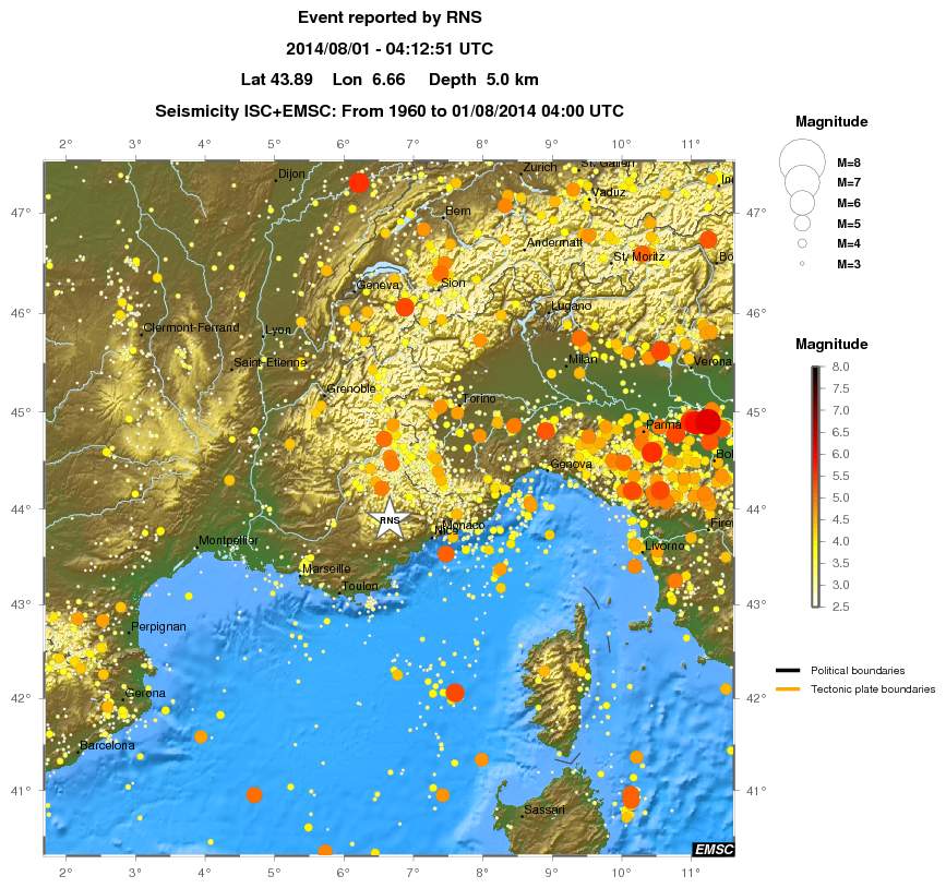 regional magnitude historical seismicity