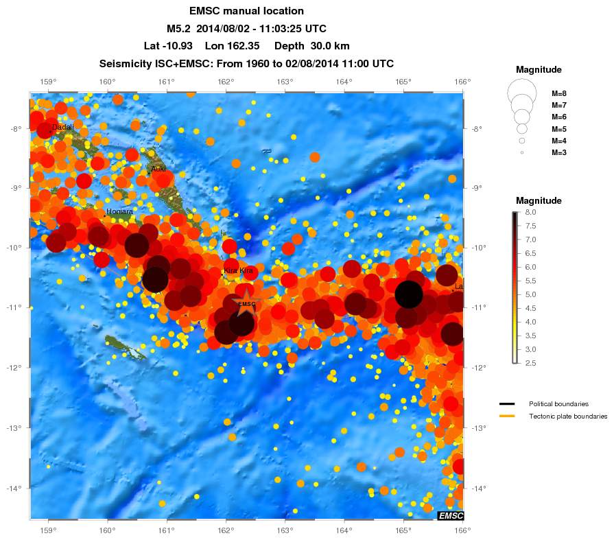 regional magnitude historical seismicity
