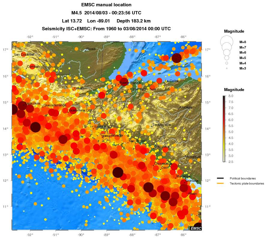 regional magnitude historical seismicity