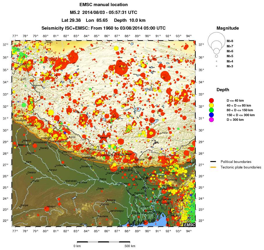 wide historical seismicity