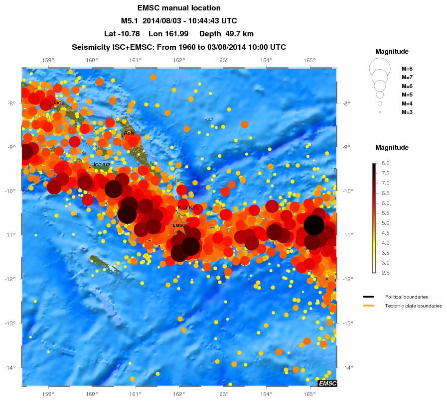 regional magnitude historical seismicity