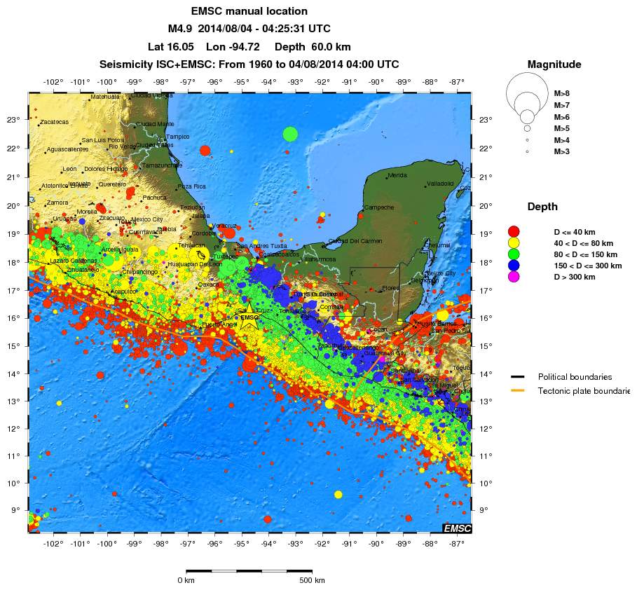 wide historical seismicity