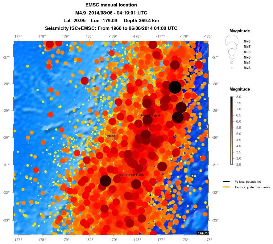 regional magnitude historical seismicity