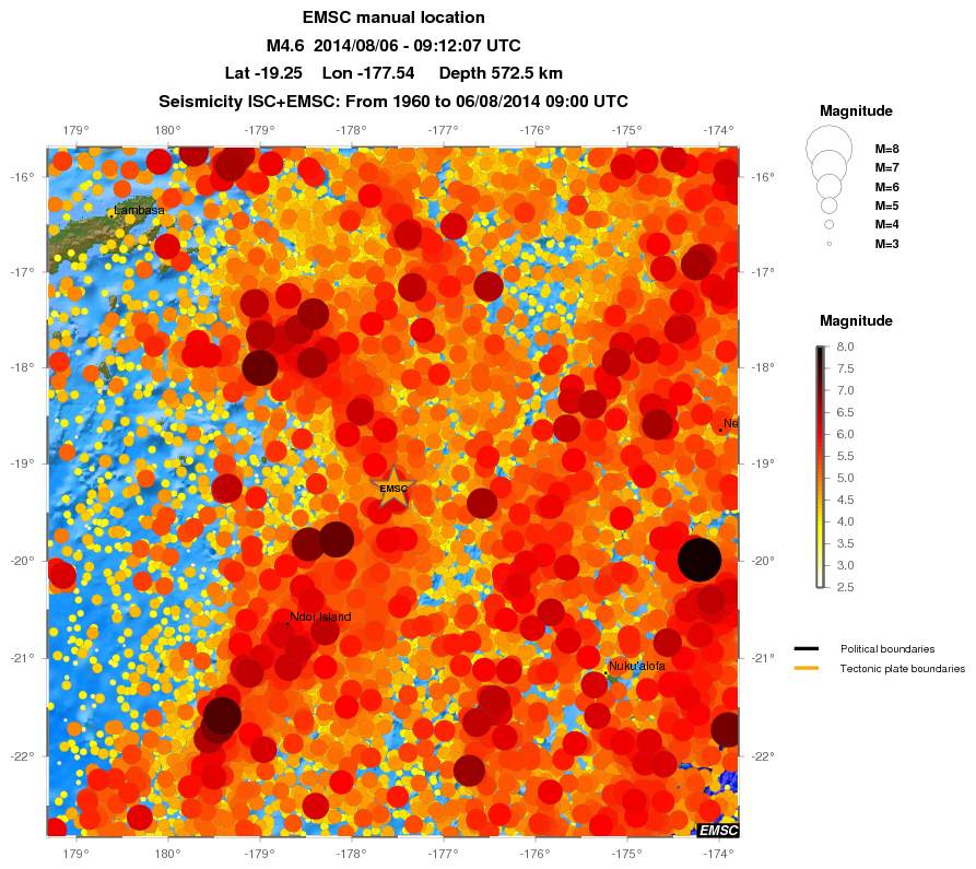 regional magnitude historical seismicity
