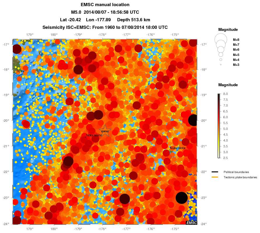 regional magnitude historical seismicity
