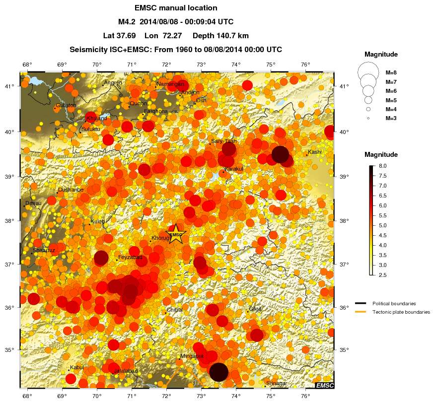 regional magnitude historical seismicity