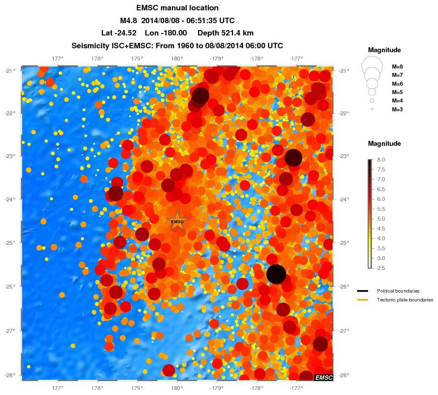 regional magnitude historical seismicity
