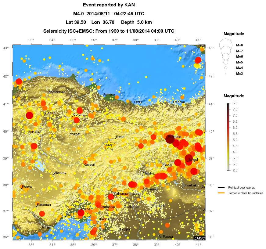 regional magnitude historical seismicity