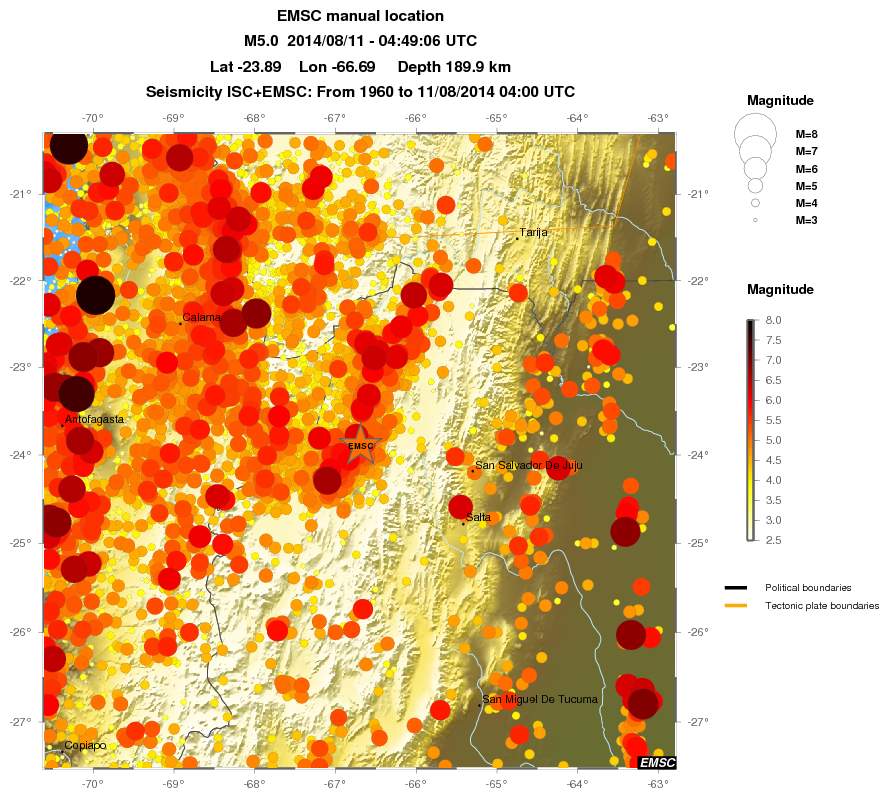 regional magnitude historical seismicity