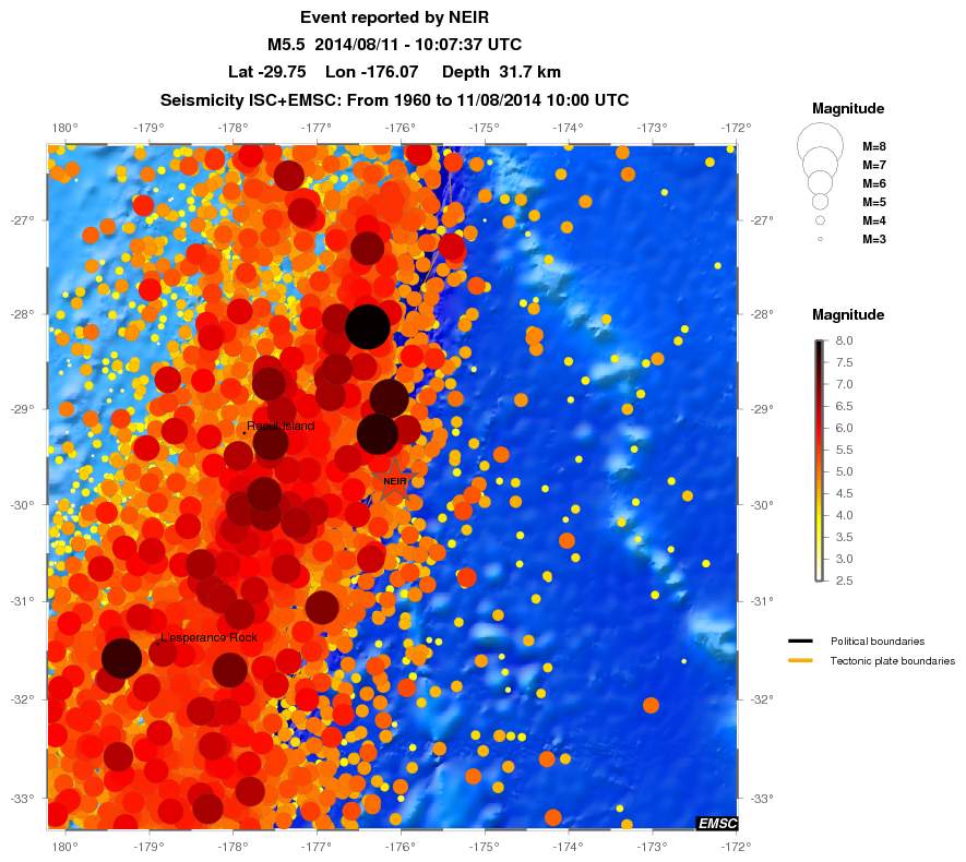 regional magnitude historical seismicity