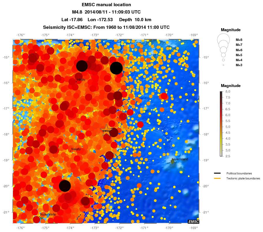 regional magnitude historical seismicity