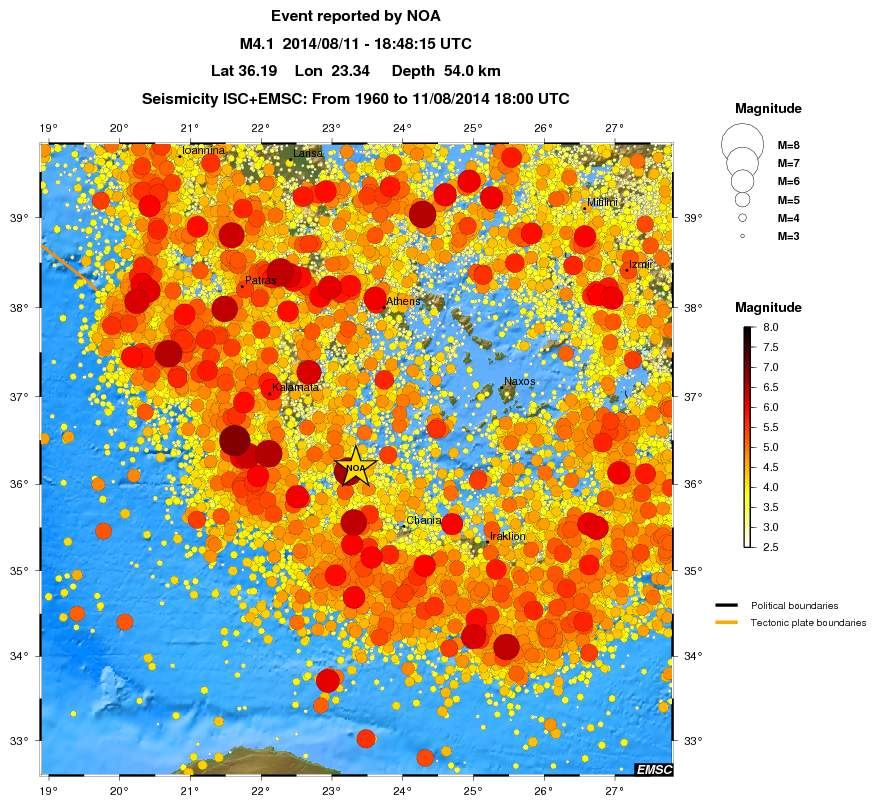 regional magnitude historical seismicity