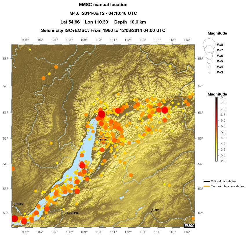 regional magnitude historical seismicity