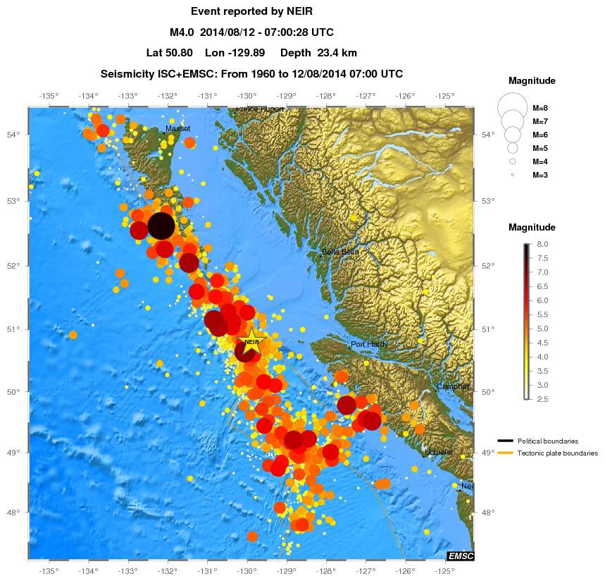 regional magnitude historical seismicity