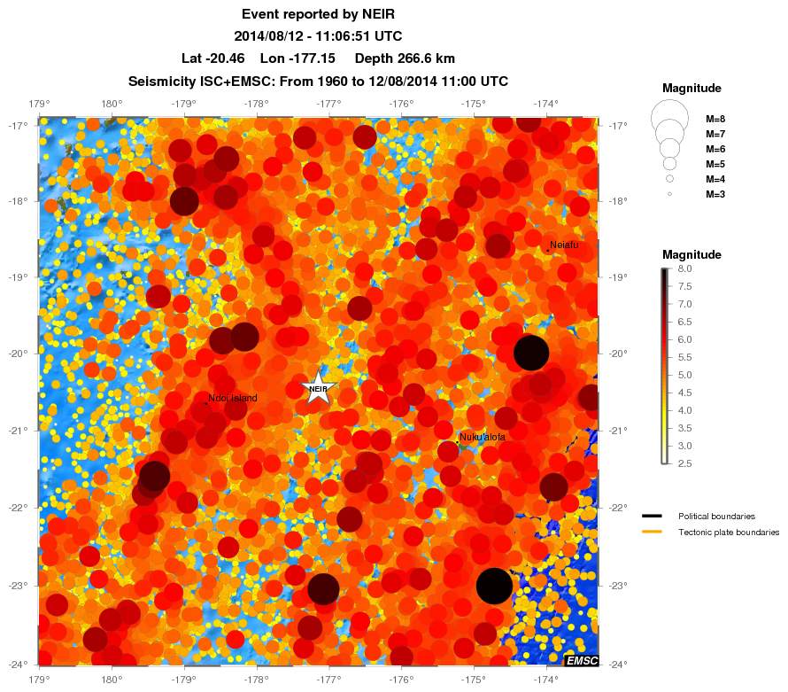 regional magnitude historical seismicity