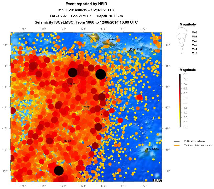regional magnitude historical seismicity