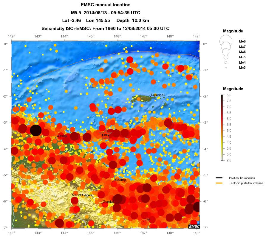 regional magnitude historical seismicity