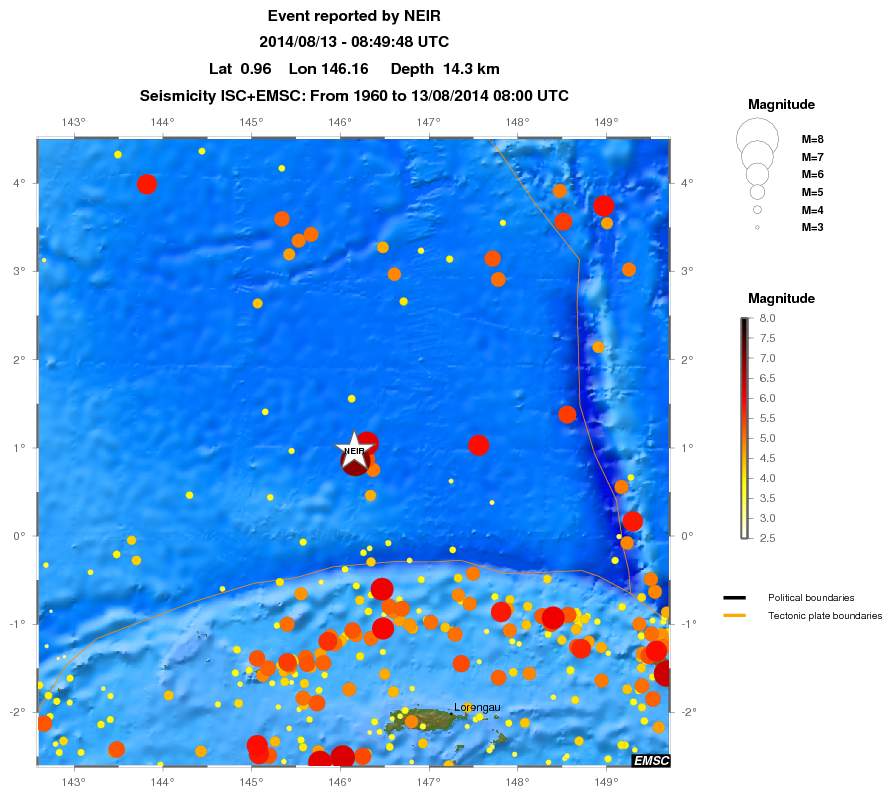 regional magnitude historical seismicity