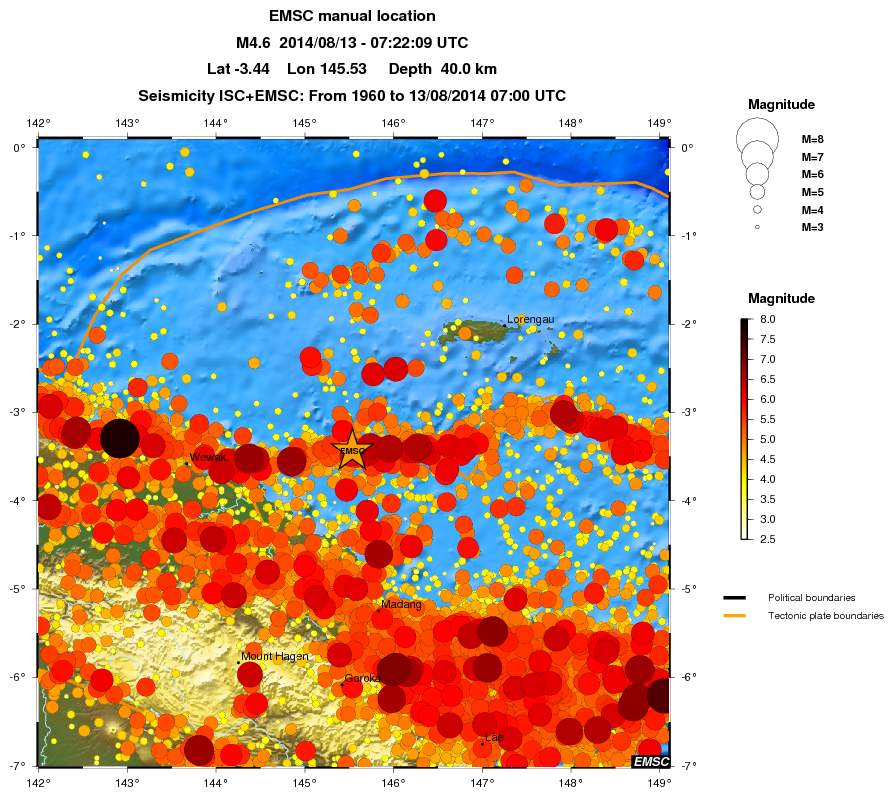 regional magnitude historical seismicity