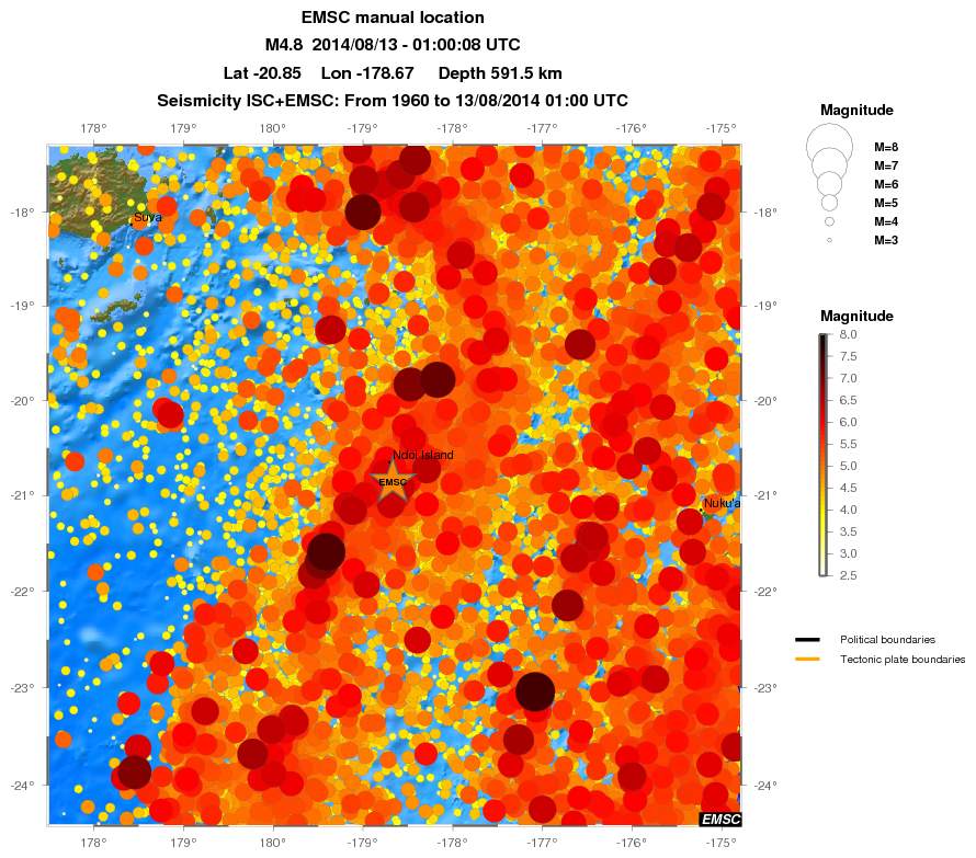 regional magnitude historical seismicity