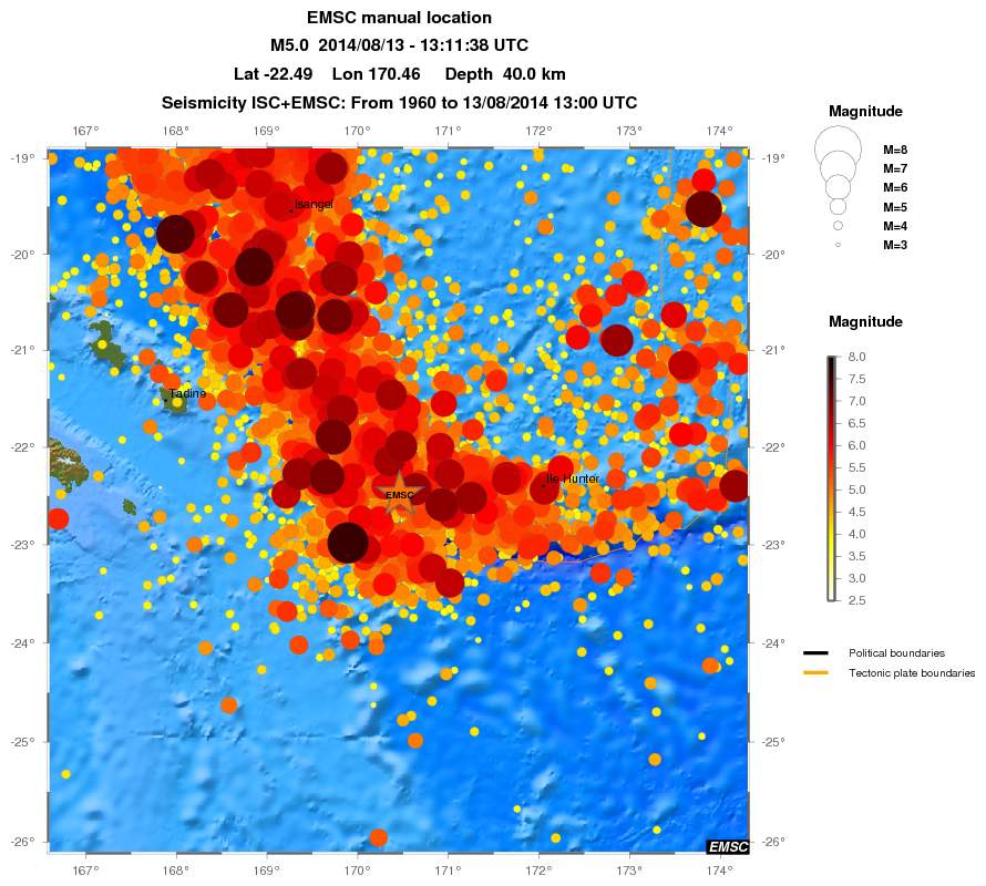 regional magnitude historical seismicity