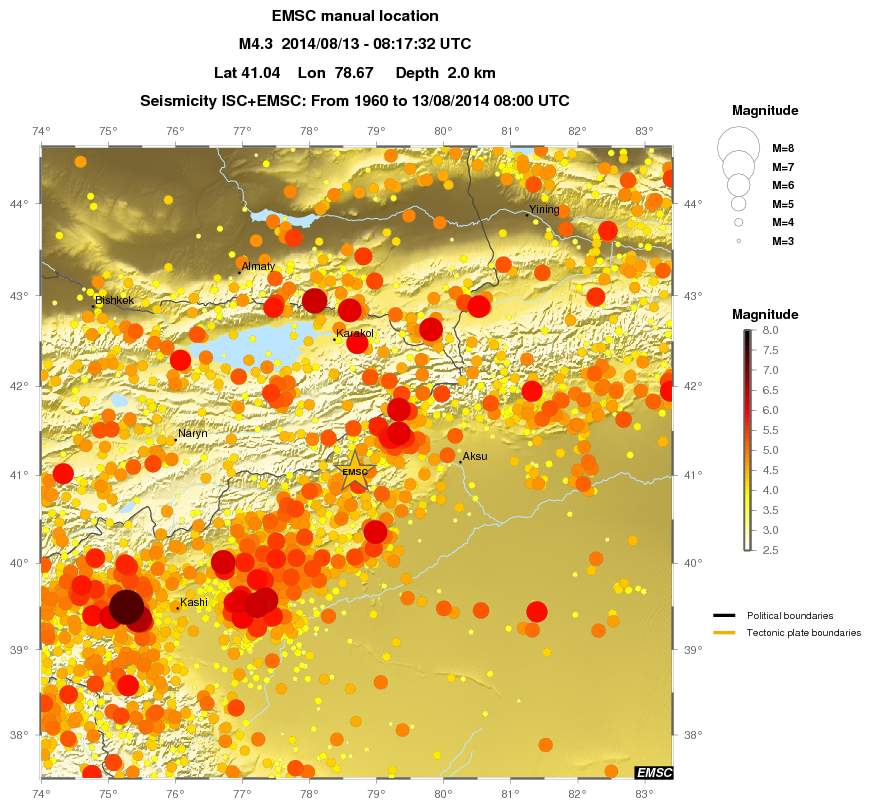 regional magnitude historical seismicity