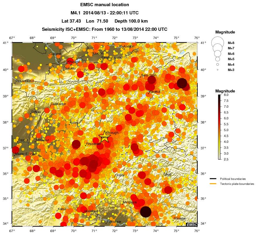 regional magnitude historical seismicity