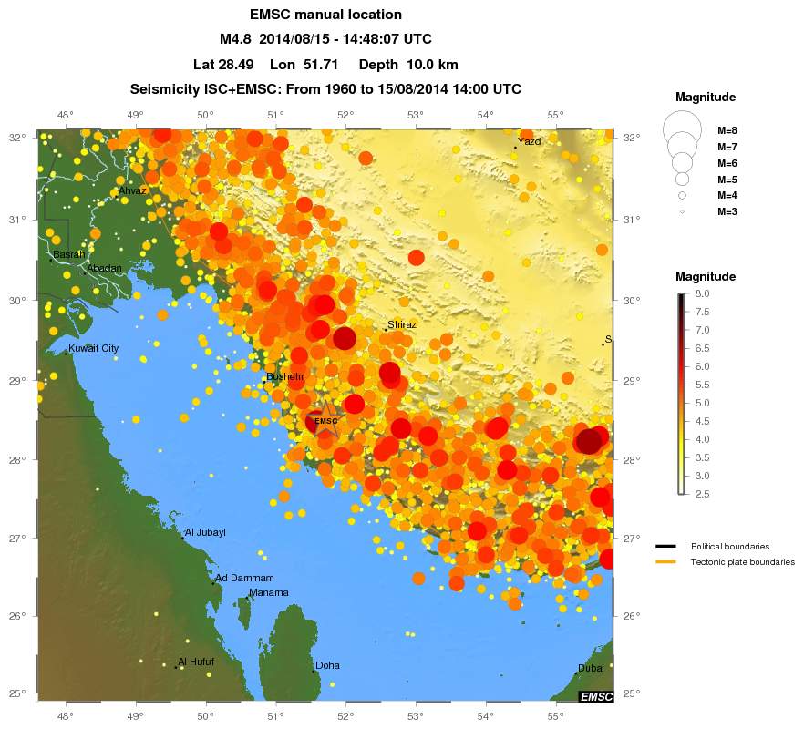 regional magnitude historical seismicity