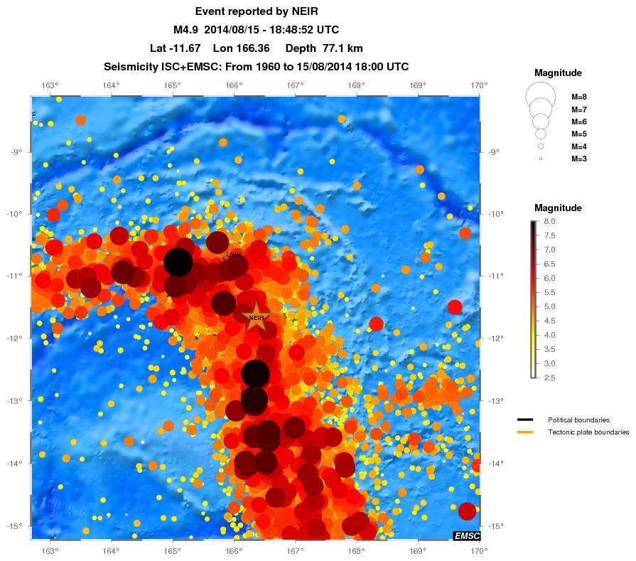regional magnitude historical seismicity