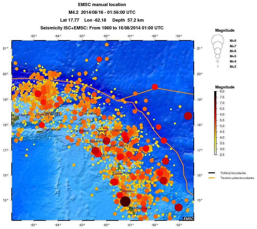 regional magnitude historical seismicity
