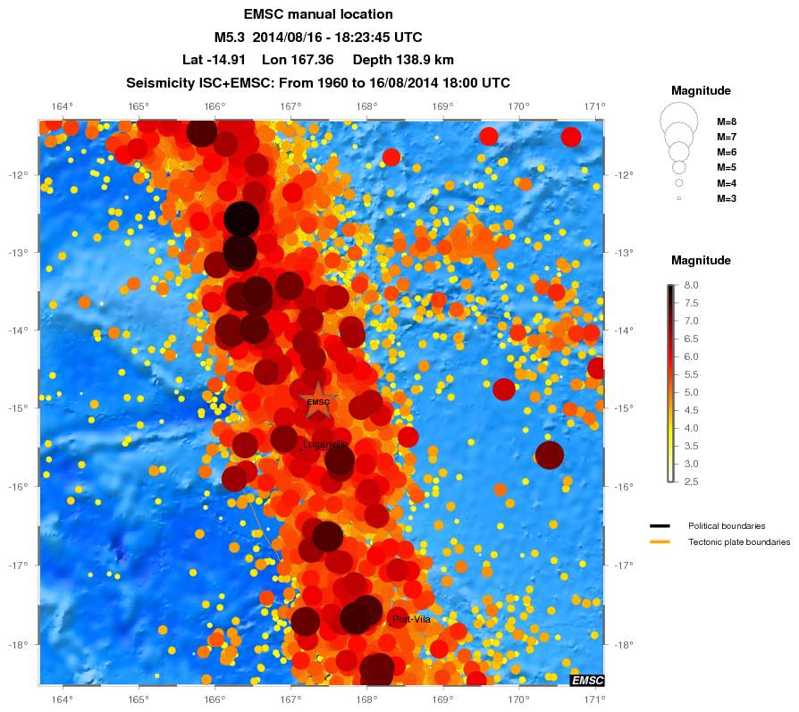regional magnitude historical seismicity