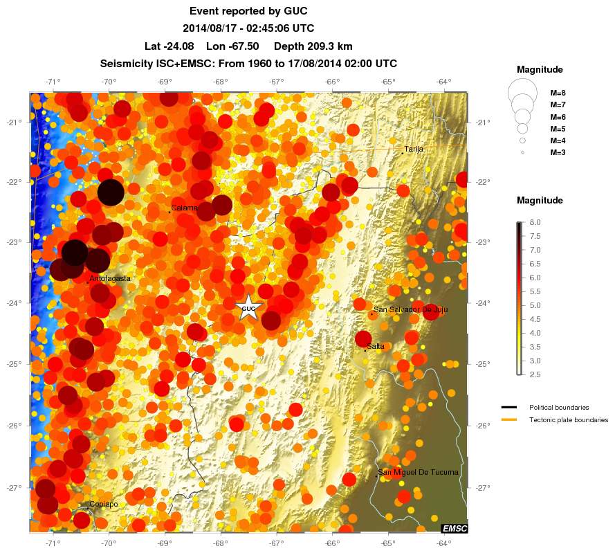 regional magnitude historical seismicity