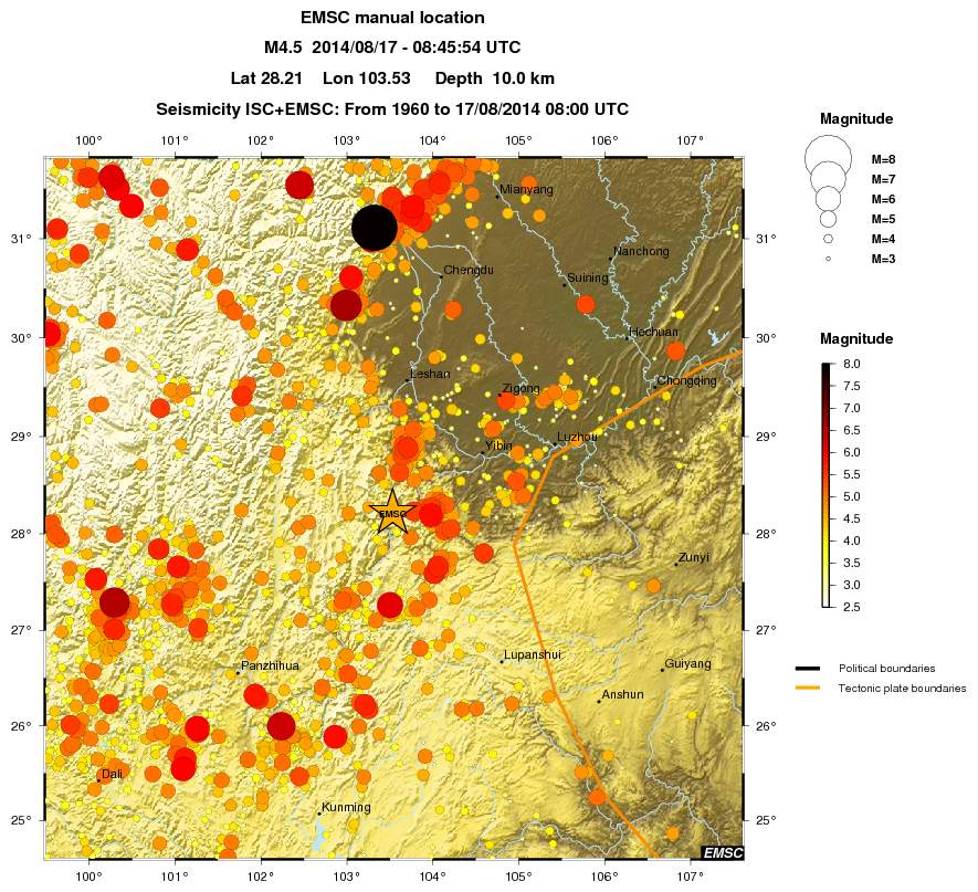 regional magnitude historical seismicity
