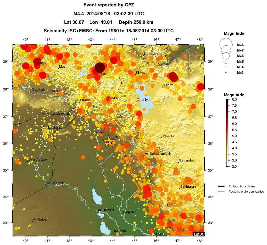 regional magnitude historical seismicity