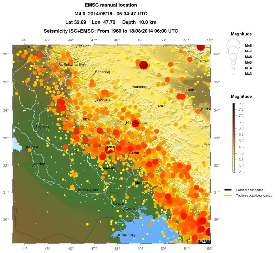 regional magnitude historical seismicity