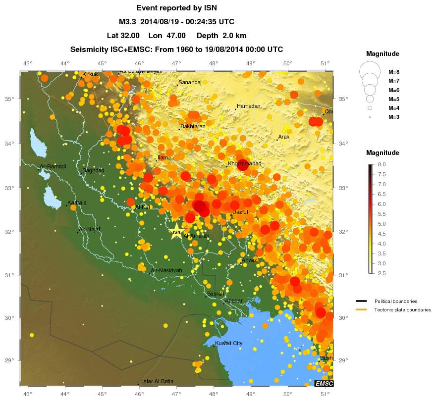regional magnitude historical seismicity