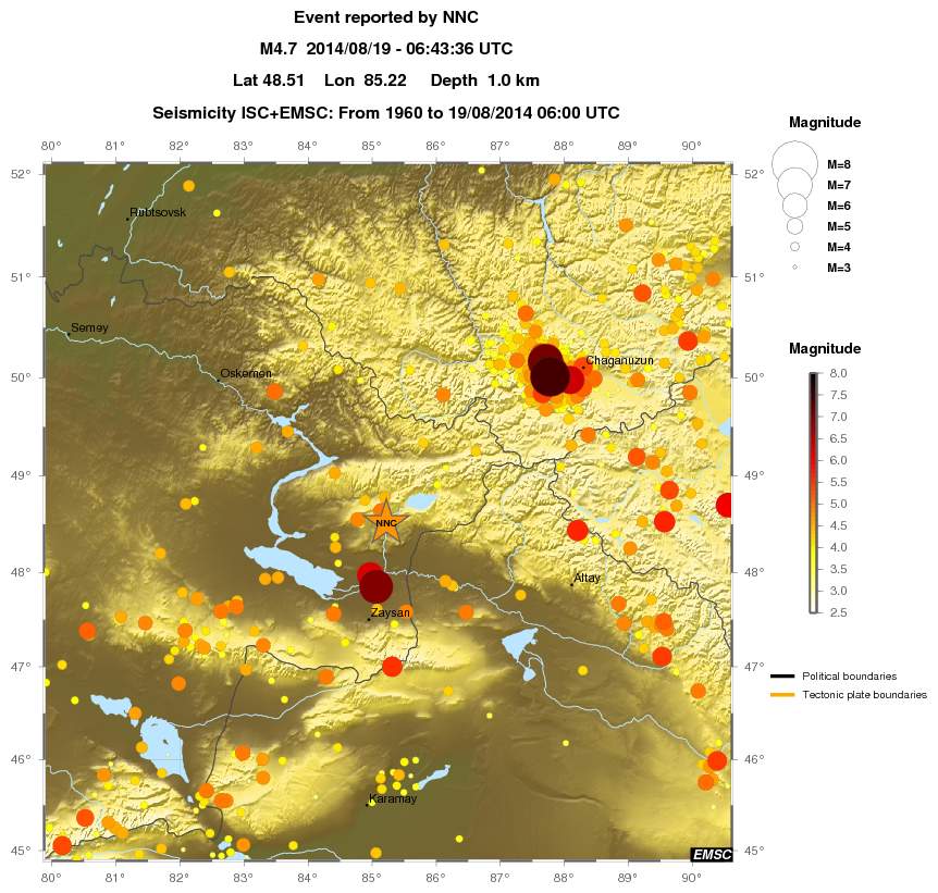 regional magnitude historical seismicity