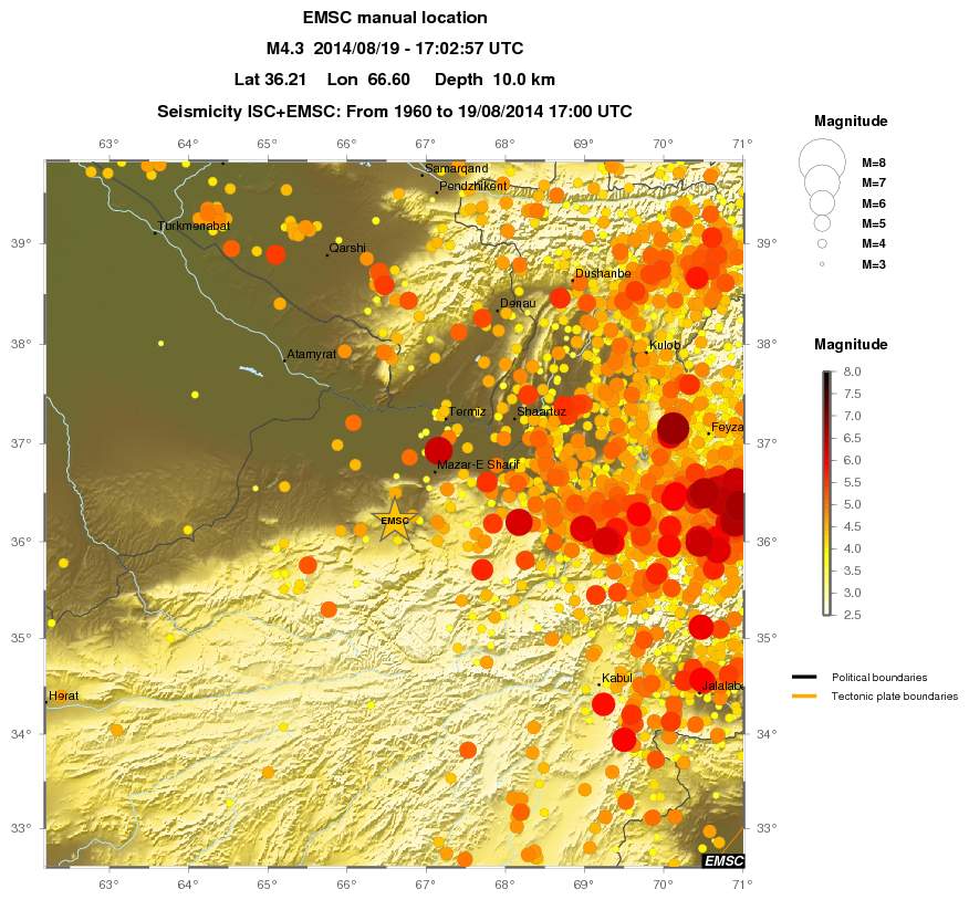 regional magnitude historical seismicity