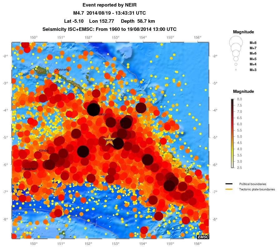 regional magnitude historical seismicity